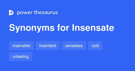 insanont|INSENSATE Synonyms: 132 Similar and Opposite .